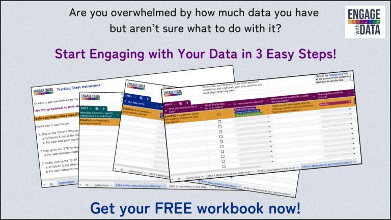 Are you overwhelmed by how much data you have but aren't sure what to do with it? Start Engaging with Your Data in 3 Simple Steps! Get your FREE workbook now!