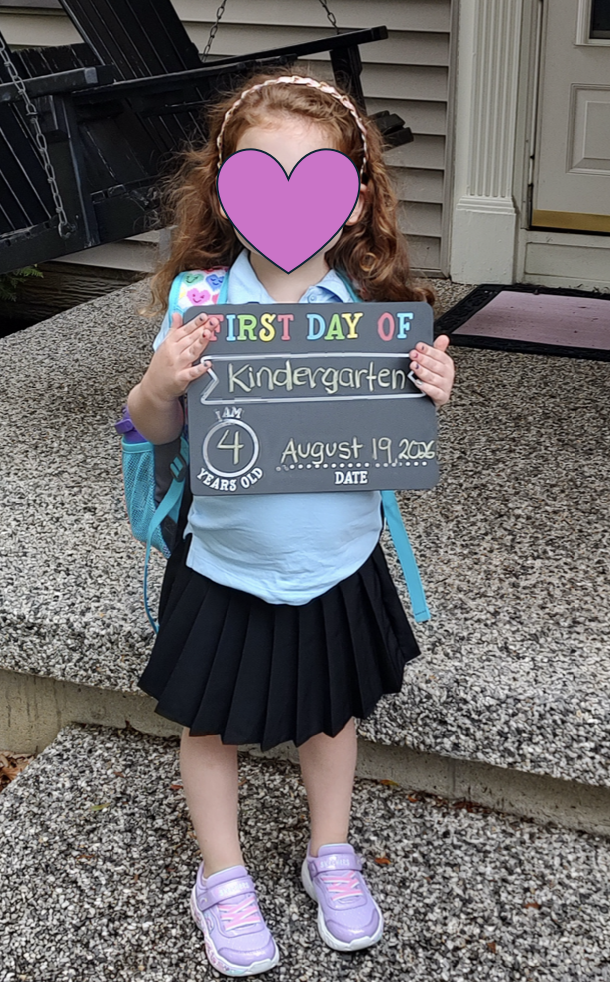 1st Day of Kindergarten Picture